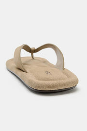 Sandale plate en cuir