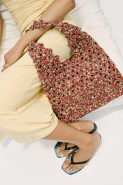 Sac seau en raphia
