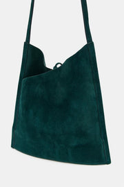 Mini sac plat en cuir avec nœud