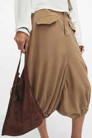 Sac plat en cuir avec nœud