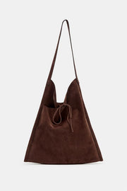 Sac plat en cuir avec nœud