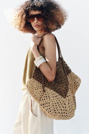 Sac cabas à corps tressé
